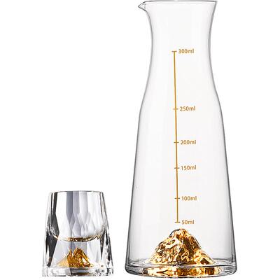 高档金箔水晶玻璃烈酒杯