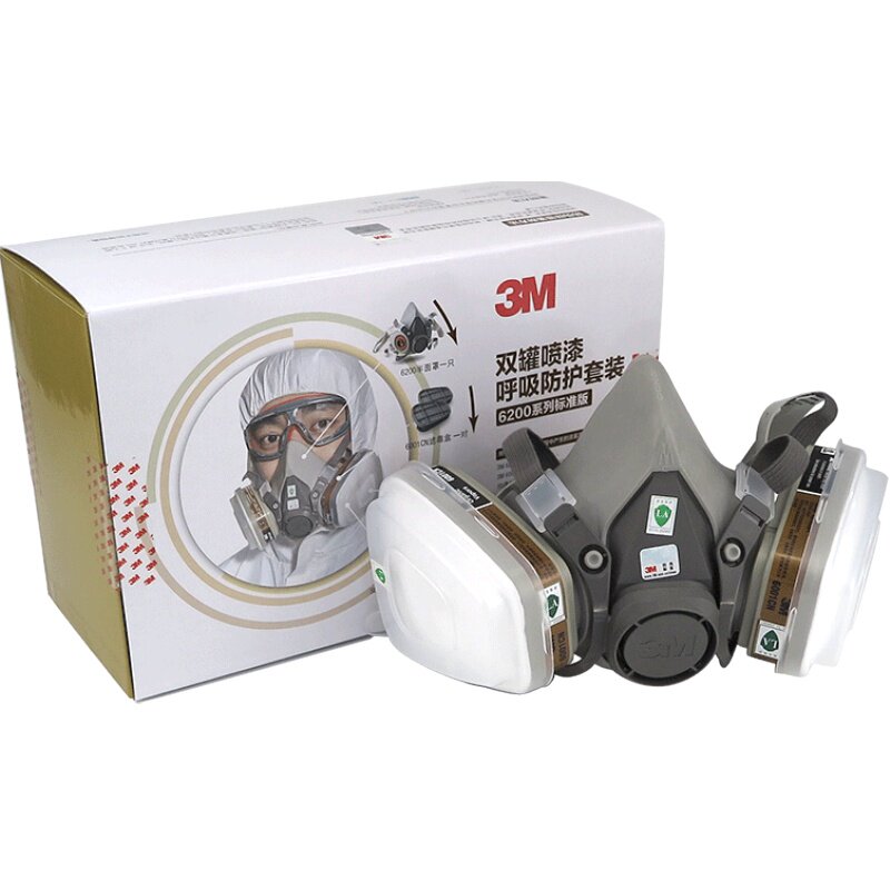 3m6200主体半面型防护活性炭防毒