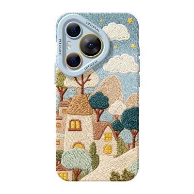 刺绣小镇适用华为Pura80手机壳P70pro套p60新款全包镜头p50硅胶p40外壳加Pura70Ultra女款Pura80pro十Pura70