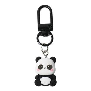 可爱熊猫挂件个性钥匙扣黑白简约挂饰包包摆件饰品