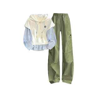 女童早秋穿搭一整套卫衣2026新款今年流行爆款中大童巨好看套装潮