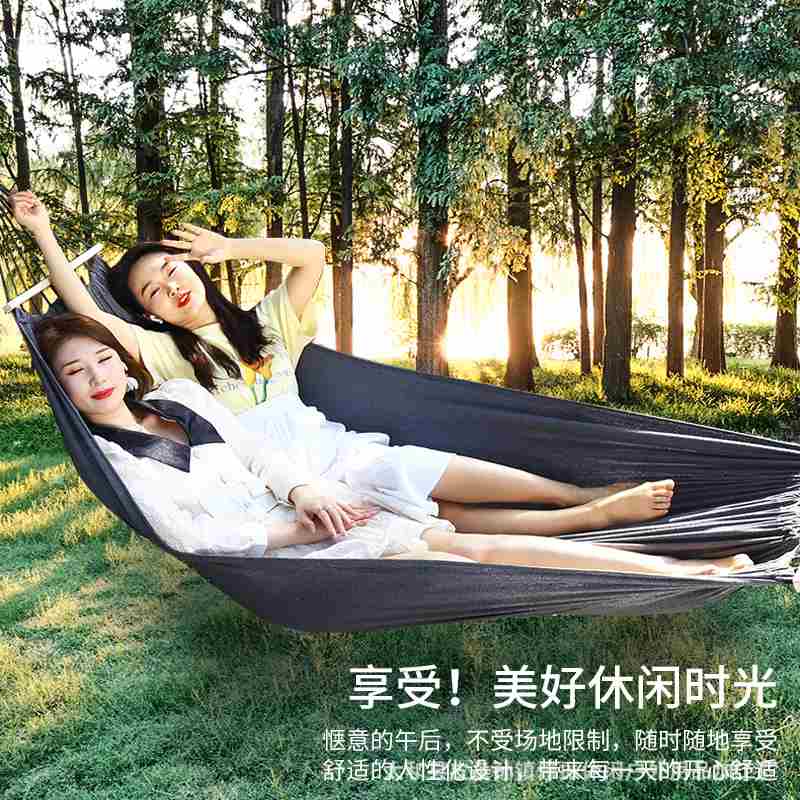 吊床户外白色加厚帆布弯单人双人侧翻式纯棍批发防厂家秋千悬挂