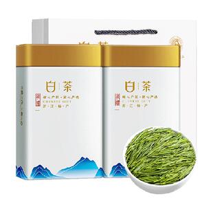 福茗源绿茶安吉白叶一号白茶叶2025新茶明前一级白茶年货送礼盒装