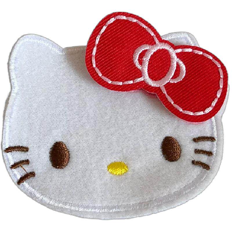 可爱蝴蝶结kitty猫刘海贴魔术贴发饰少女前额侧边碎发贴边夹侧边