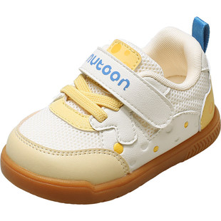 牧童宝宝鞋子春秋软底婴儿学步鞋马卡龙女童面包鞋透气网面男童鞋