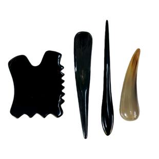 黑水牛角筋膜松懈刮痧板乌龟背圆盘体雕板背胸腿部头部身体拔筋棒