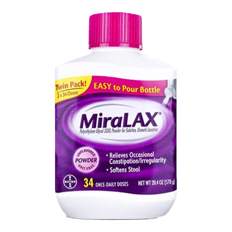 美国miralax聚乙二醇3350便秘润肠通便排i毒便秘非药儿童成人用