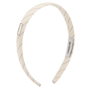 Sei Carina Y斜纹复古金属标细发箍百搭时尚气质女发饰2025新款