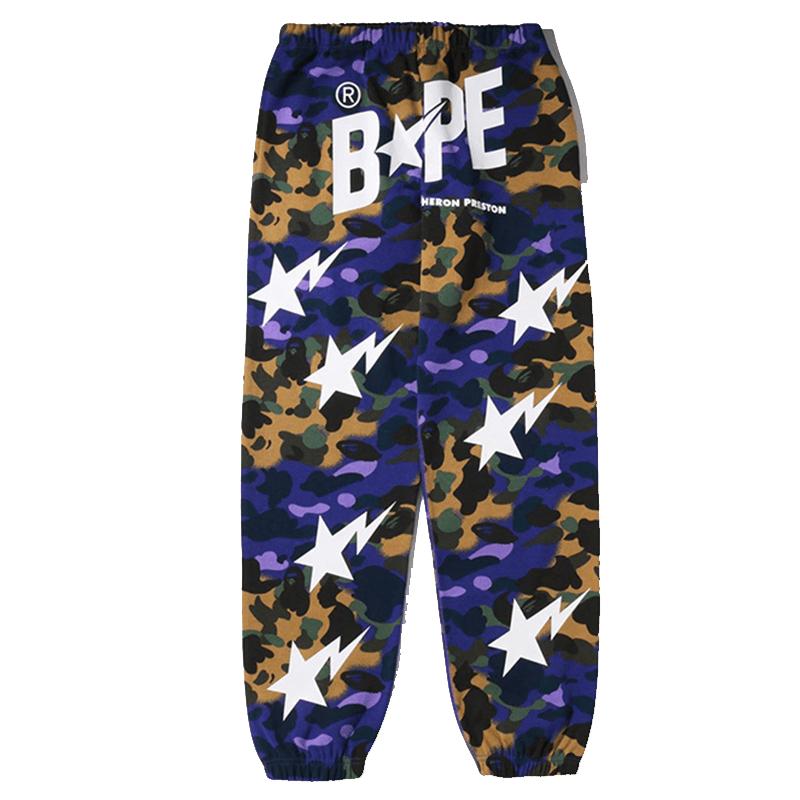 BAPE联名男装春夏字母运动长裤