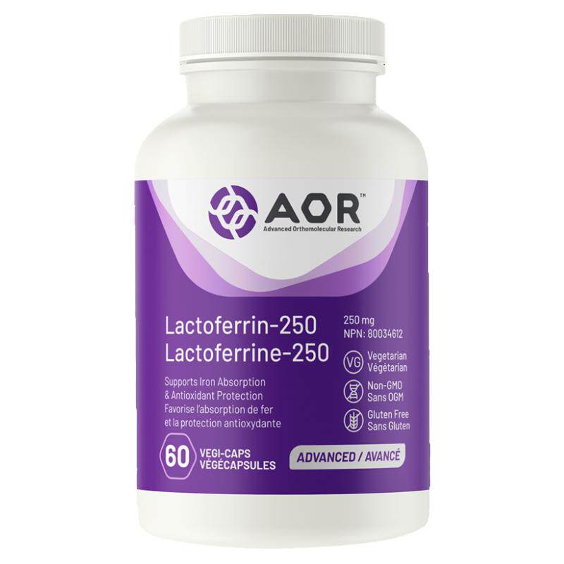 加拿大 AOR Lactoferrin-250 乳铁蛋白 免疫支持 60粒 胶囊