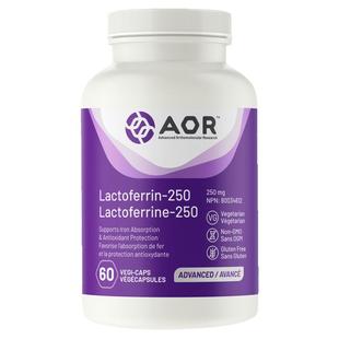 现货 加拿大 AOR Lactoferrin-250 乳铁蛋白 免疫支持 60粒 胶囊