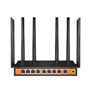 磊科9口全千兆无线路由器WiFi6多WAN口支持医保专线AX3000M高速5G双频wifi办公穿墙大功率铁壳全网通宽带B39