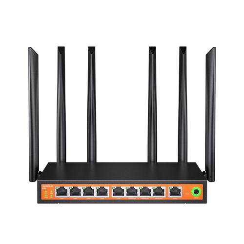磊科9口全千兆无线路由器WiFi6多WAN口支持医保专线AX3000M高速5G双频wifi办公穿墙大功率铁壳全网通宽带B39