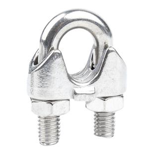 304/316不锈钢钢丝绳夹头锁扣卡扣卡头U型夹钢丝夹轧头线夹收紧器