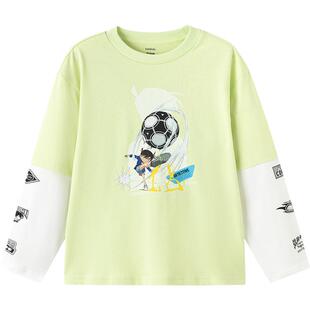 商场同款巴拉巴拉男童长袖t恤中大童假两件上衣春秋款童装打底衫t