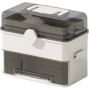 超大容量家用药箱药品抽屉收纳盒大号多层急救箱药盒家庭装医药箱