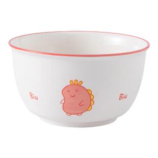 2碗2勺子吃饭碗带勺单个家用可爱陶瓷米饭小碗高颜值燕麦片酸奶碗