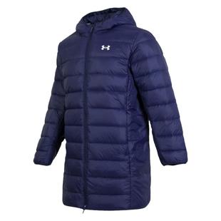 安德玛UA ColdGear冬季新款男子中长款羽绒服宽松保暖外套1385839