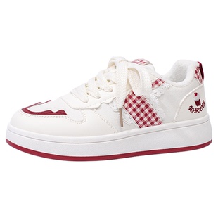 回力官方旗舰店小白鞋女款2026新款冬季加绒女鞋本命年红色板鞋子