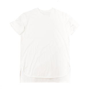 ins街头比伯侃爷高街前短后长T恤男女纯色短袖宽松圆领打底衫定制