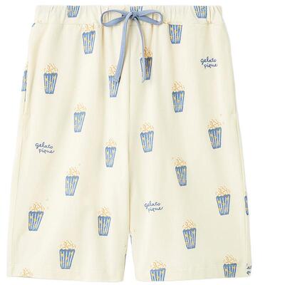 gelato pique26春夏新品男睡裤爆米花满印系带短裤居家PMCP261375
