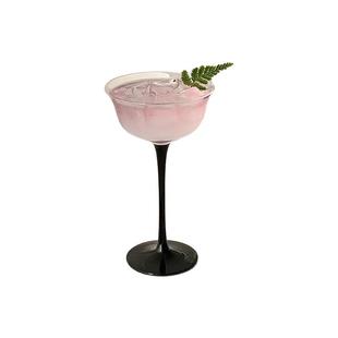 小众黑杆高脚玻璃杯家用设计感女生特调马天尼杯微醺饮料鸡尾酒杯