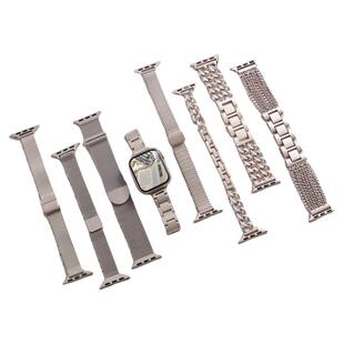 适用苹果手表表带S11星光色新款金属系列watchS10磁吸扣se3米兰7夏天iwatcS9时尚ultra3智能SE小众6男5女生