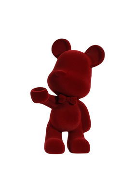 新年喜庆红色小熊装饰摆件装饰品