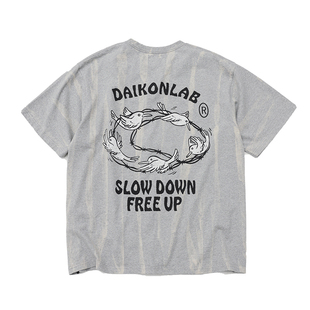 DAIKON Lab.23ss Discharge Tee山系复古拔染印花休闲宽松短袖T恤