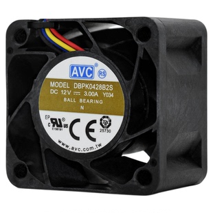 AVC DBPK0428B2S暴力4028 12V3A机箱服务器电源无人机散热风扇4CM