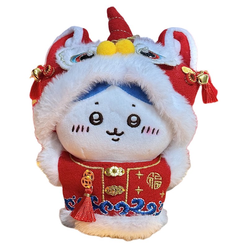 日本正版chiikawa新年醒狮小八红色喜庆挂件吉伊乌萨奇玩偶公仔