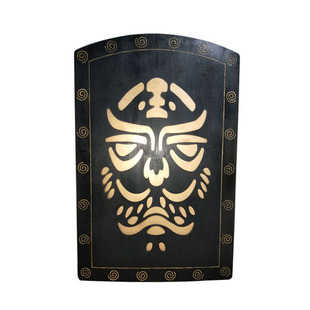 脸谱图案盾牌PVC舞台影视表演道具古代兵器古装拍摄酒店装饰定制