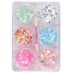 网红美术画画亮片啫喱膏儿童节液体星星亮晶晶舞台珠光闪粉装饰品