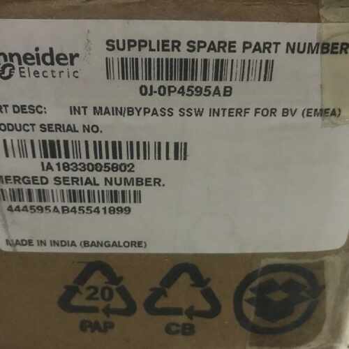 SCHNEIDER  0J-0P4595AB INT MAIN/BYPASS SSW INTERF FOR BV (EM