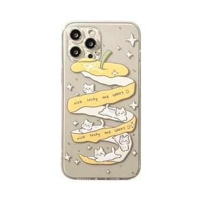 benefit削皮苹果奔跑小猫17pro16适用于iphone15promax苹果15PRO手机壳13新款14套12小众11透明xsmax硅胶xr防