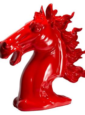 鸿运当头马到功成摆件