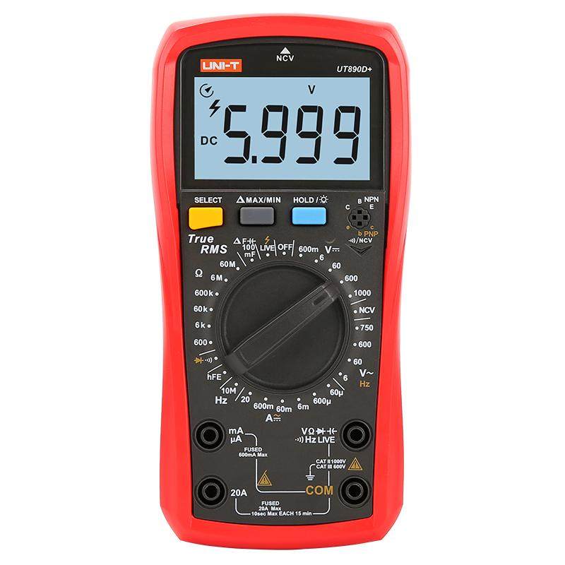 优利德数字万用表 电工专用高精度 全自动智能小型多用表 ut890d+