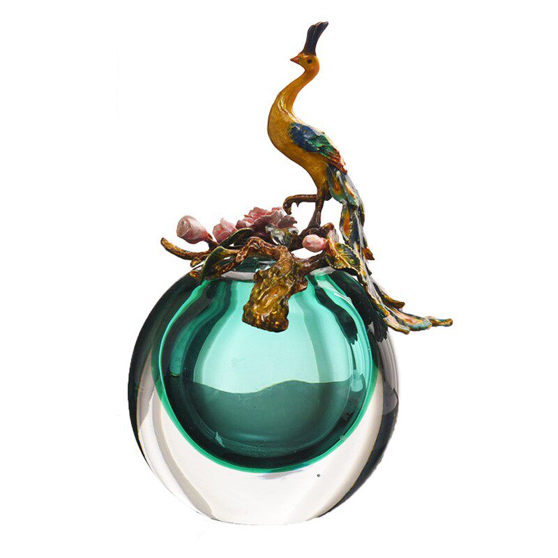 珐琅彩琉璃花瓶艺术玄关摆件