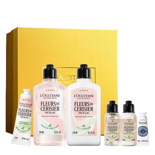 【店播情人节礼物】欧舒丹护手霜身体乳沐浴露套装白茶恋樱礼盒