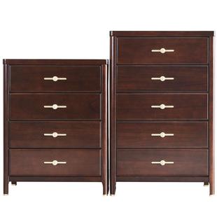 新中式实木梳妆台斗柜一体收纳柜主卧室床头四五斗橱客厅储物家具