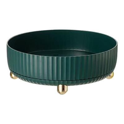 厨房可旋转调料置物架多功能360度调味酱油醋收纳架子轻奢水果盘