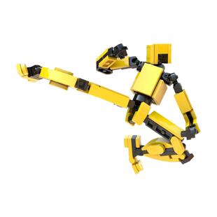 鸟叔积木MOC超可动人偶骨架拼装模型24处多关节可动机械人摆件