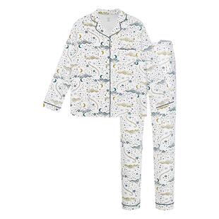 Nest Designs女士睡衣套装春夏家居服月子服长袖长裤开襟衣服