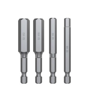 内六角批头披头气动电动螺丝刀S2强磁六角风批电钻电批加长套装