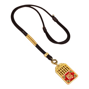 万能扣挂绳子珐琅沙金佛牌唐卡吊坠项链绳民族风编织绳挂件送卡扣