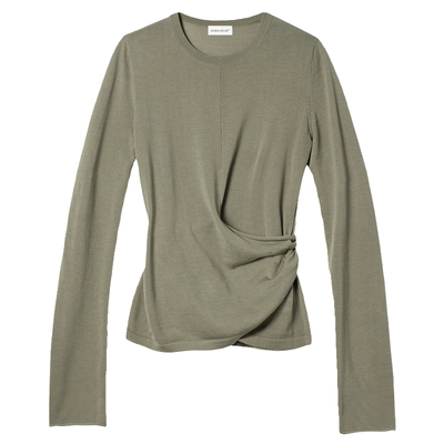 322WORKHOUSE天蚕丝长袖针织T恤