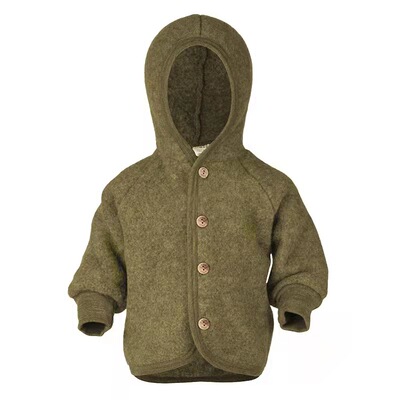 加绒秋冬连帽外套洋气加厚纯色