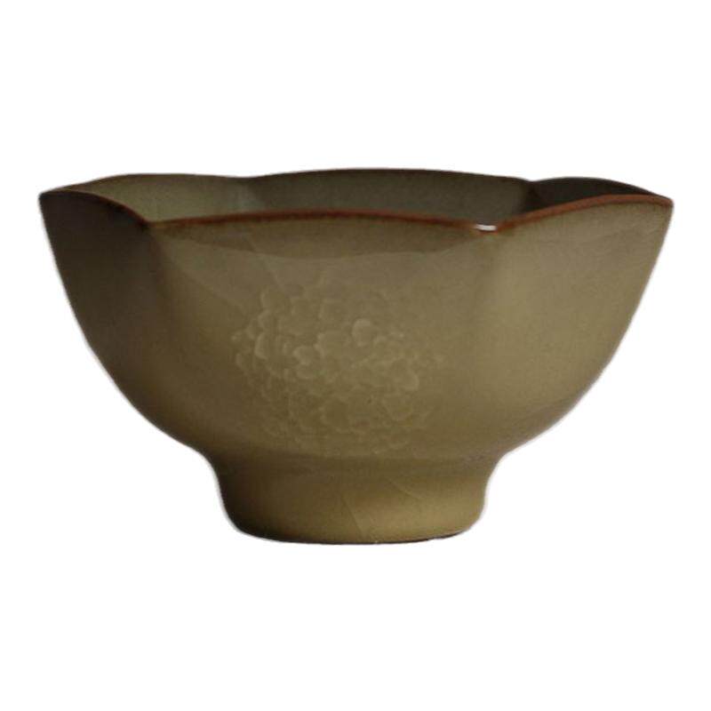 龙泉青瓷大师哥窑冰裂纹品茗杯