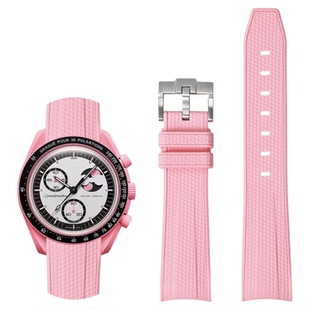 适配Swatch欧米茄联名表带PINK粉色Moonswatch1965史努比斯沃琪20