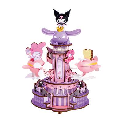 rolife若来八音盒diy手工音乐盒三丽鸥梦幻游乐园拼装生日礼物女
